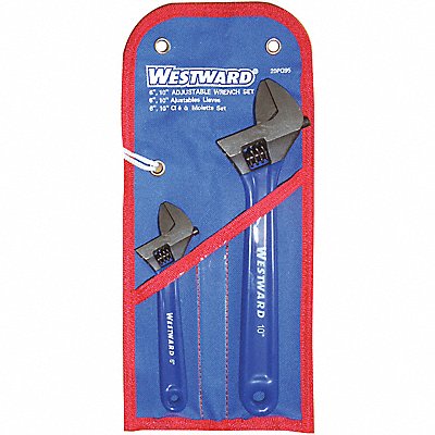 Adj. Wrench Set CV Steel 6 to 10 