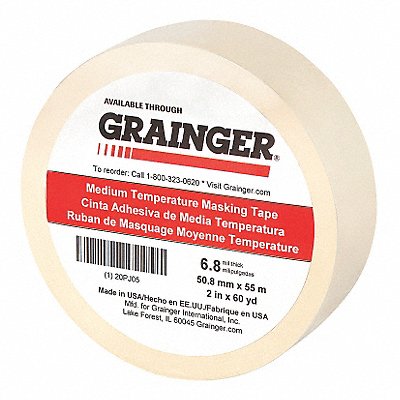 Masking Tape 2 W 60 yd L Tan