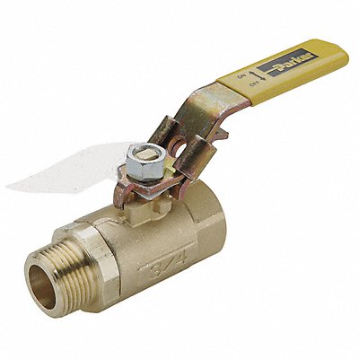 Ball Valve 1/2 in Inline Brass