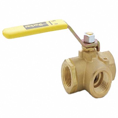 Ball Valve 3/8 in 3-Way Brass