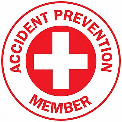 Hard Hat Emblem Labl 2in. Dia Vinyl PK4