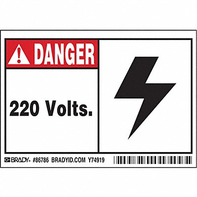 Label 3 1/2 inx5 in Polyester PK5
