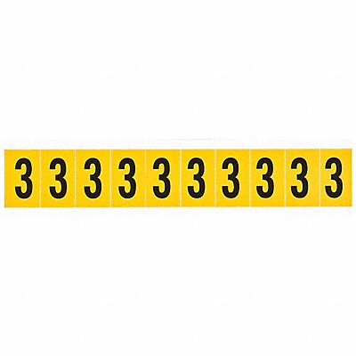 Number Label 1in.H Character Vinyl