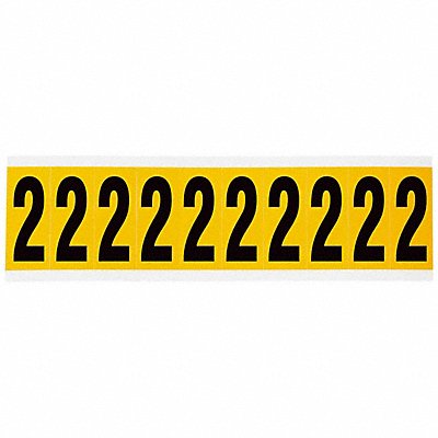 Number Label 1-15/16in.H Character Vinyl