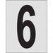 Number Label 1in.H Character PK25