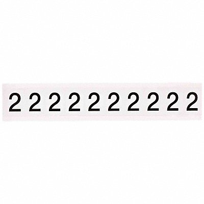 Number Label 1-1/2 H 1-1/6 W PK10