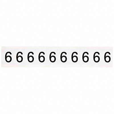 Number Label 1-1/2 H 1-1/6 W PK10