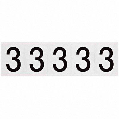 Number Label 2-1/4 H 1-13/16 W PK5