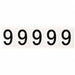 Number Label 2-1/4 H 1-13/16 W PK5