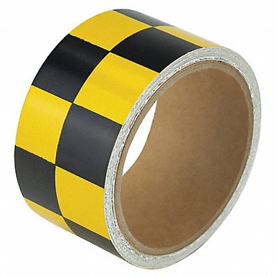 Floor Tape Black/Yellow 2 inx15 ft Roll