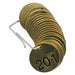 Numbered Tag Set Brass 1 1/2in W PK25