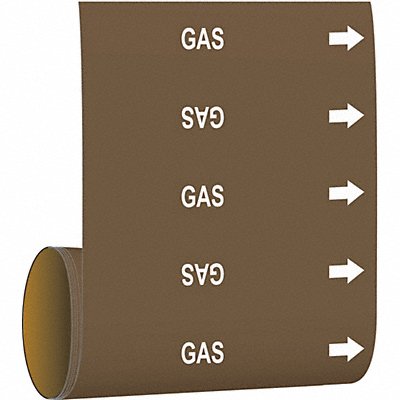 Pipe Marker Gas 30 ft H 12 in W