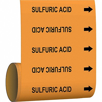 Pipe Mrkr Sulfrc Acid 30 ft H 8in W