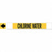 Pipe Marker Chlorine Water 4in H 24in W