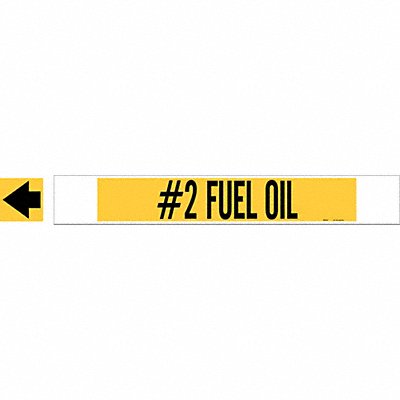 Pipe Marker #2 Fuel Oil 4 in H 24 in W