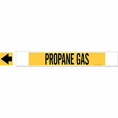 Pipe Marker Propane Gas 4 in H 24 in W