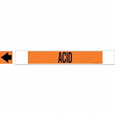 Pipe Marker Acid 4 in H 24 in W