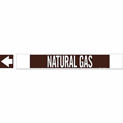Pipe Marker Natural Gas 4 in H 24 in W