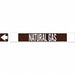 Pipe Marker Natural Gas 4 in H 24 in W