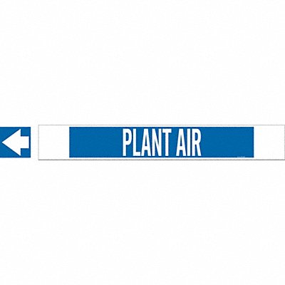 Pipe Marker Plant Air 4 in H 24 in W