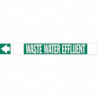 Pipe Mrkr Waste Watr Efflnt 4in H 24in W