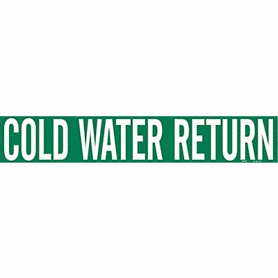 Pipe Mrkr Cold Water Return 4in H 24in W