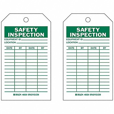 Inspection Tag 7inHx4inW HD Poly. PK10