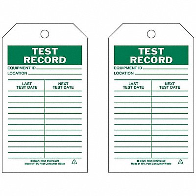 Inspection Tag 7inHx4inW HD Poly. PK10