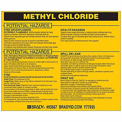 Chemical Label 3-3/4inHx4-1/2inW PK25