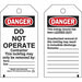 Danger Tag 5-1/2inHx3inW HD Poly PK25