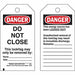 Danger Tag 5-1/2inHx3inW Poly Brass PK25