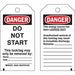 Danger Tag 5-1/2inHx3inW Poly Brass PK25