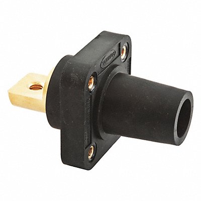 Receptacle Black Female Double Set Screw