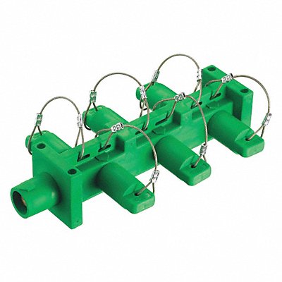 Distribution Block 600VAC/250VDC Grn