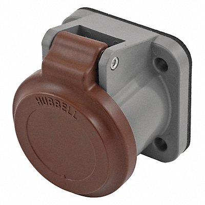 Single Pole Connector Non-Met Cover Brwn