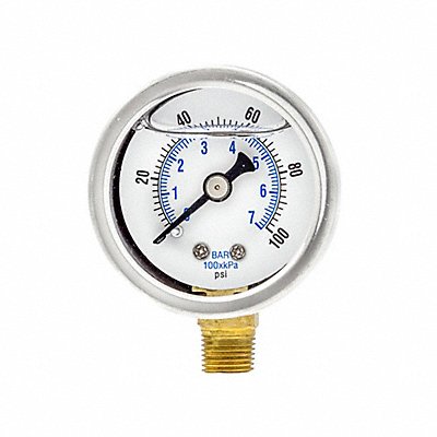 Pressure Gauge 1/8 in NPT 1-1/2in