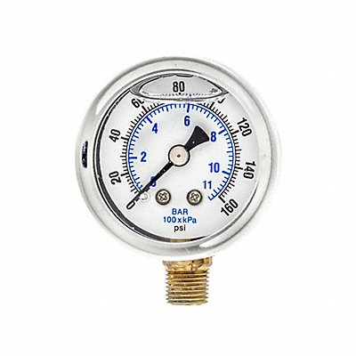 Pressure Gauge 1/8 in NPT 1-1/2in