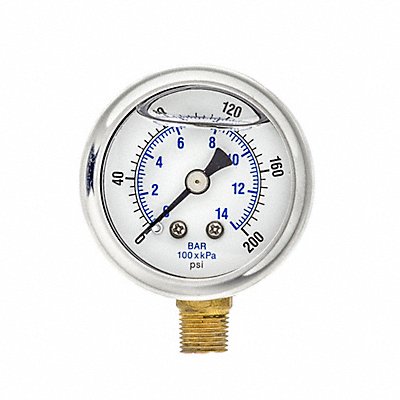 Pressure Gauge 1/8 in NPT 1-1/2in