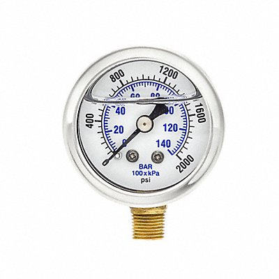 Pressure Gauge 1/8 in NPT 1-1/2in