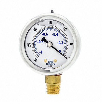 Vacuum Gauge 1/4 in NPT 2 in