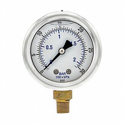 Pressure Gauge 1/8 in NPT 2 in