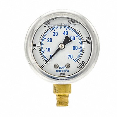 Pressure Gauge 1/8 in NPT 2 in