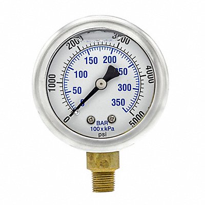 Pressure Gauge 1/8 in NPT 2 in