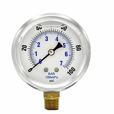 Pressure Gauge 1/4 in NPT 2-1/2 in