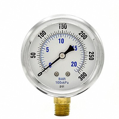 Pressure Gauge 1/4 in NPT 2-1/2 in