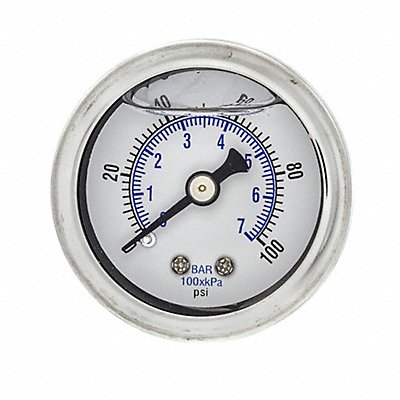 Pressure Gauge 1/8 in NPT 1-1/2 in