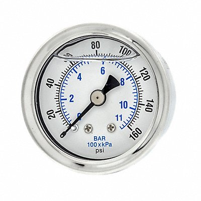 Pressure Gauge 1/8 in NPT 1-1/2 in