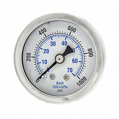 Pressure Gauge 1/8 in NPT 1-1/2 in