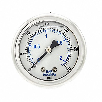 Pressure Gauge 1/4 in NPT 2 in