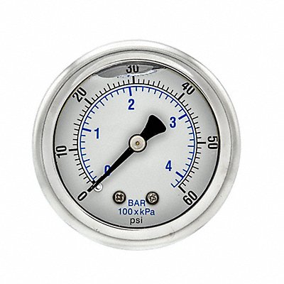 Pressure Gauge 1/4 in NPT 2 in